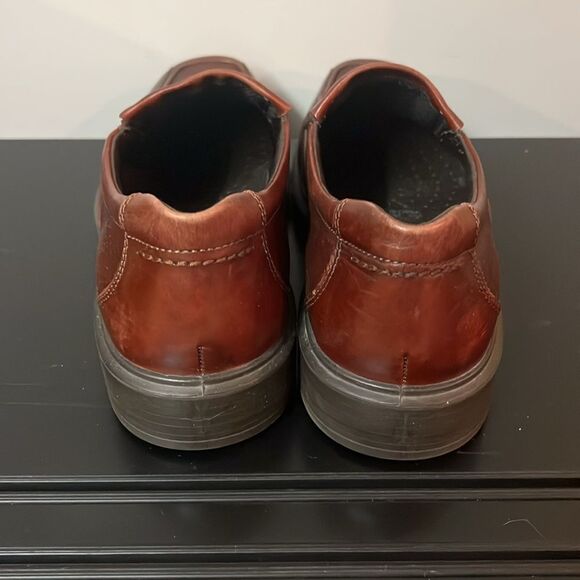 Ecco Helsinki Shoes Bike Toe Slip On Loafer EU 45/US 11-11.5 Cocoa Brown B62 - Picture 8 of 10